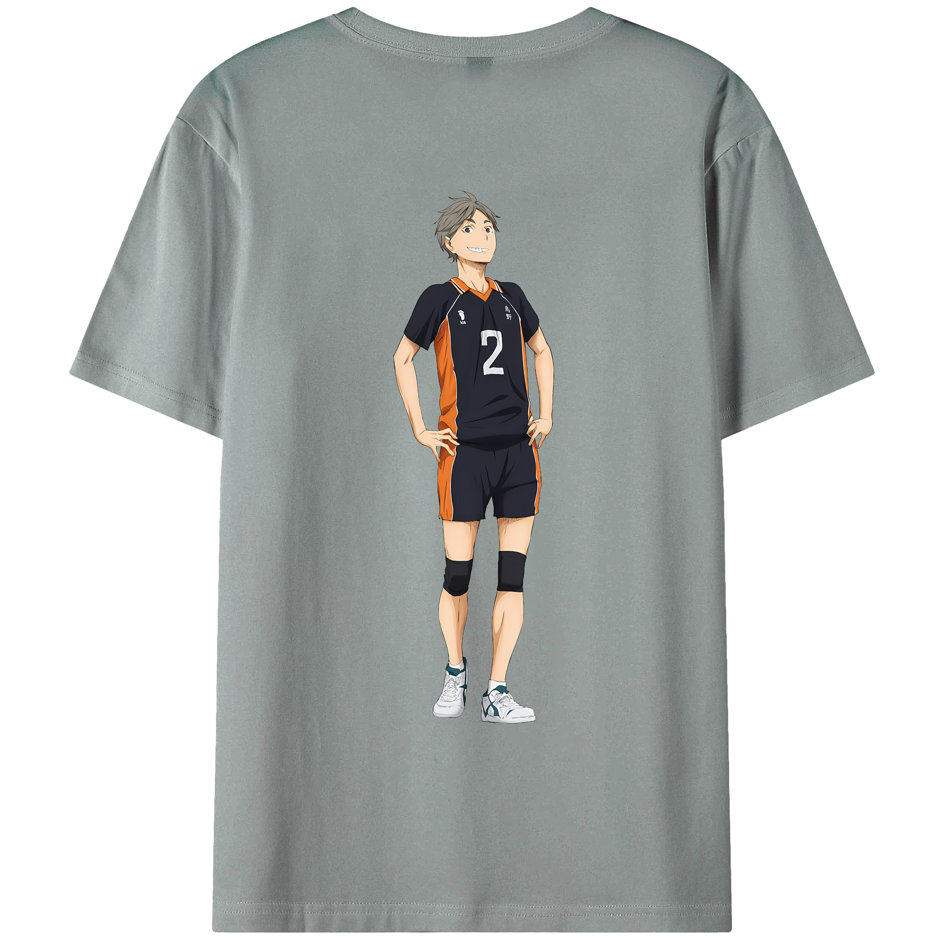 （画像用） ハイキュー!! Haikyu!! 綿100％ メンズ半袖Tシャツ（バックプリント） 通気性